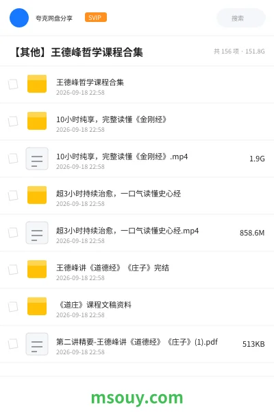 《王德峰哲学课程合集》教程学习资源封面