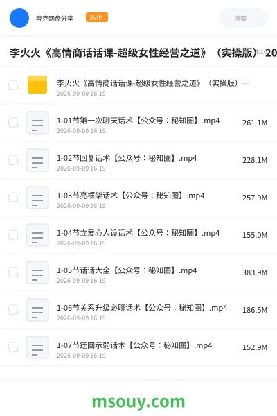 《李火火《高情商话话课-超级女性经营之道》(实操版) 20集》教程学习资源封面