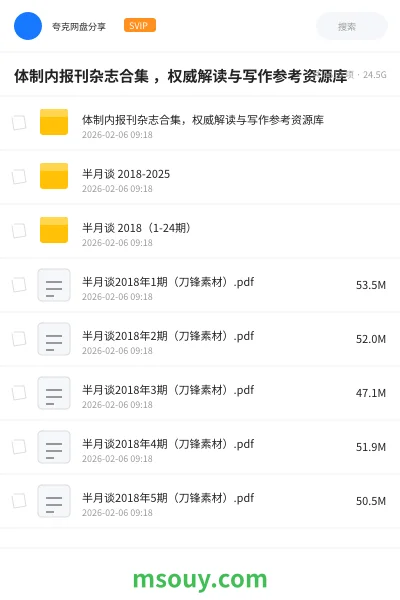 《体制内报刊杂志合集 ,权威解读与写作参考资源库》书刊学习资源封面