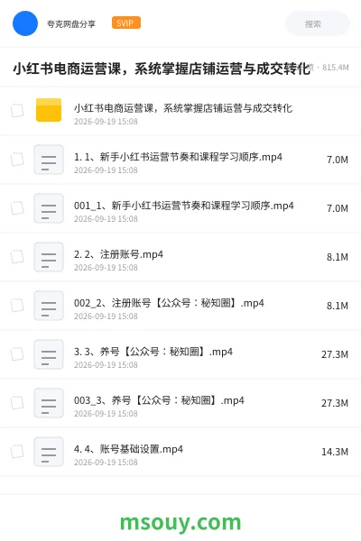 《小红书电商运营课,系统掌握店铺运营与成交转化》AIGC学习资源封面