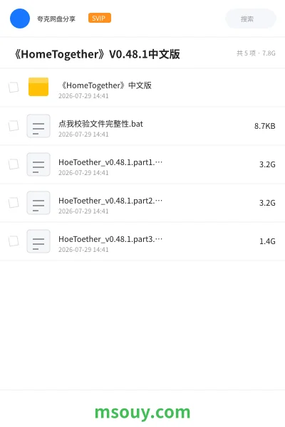 《《HomeTogether》V0.48.1中文版》游戏学习资源封面
