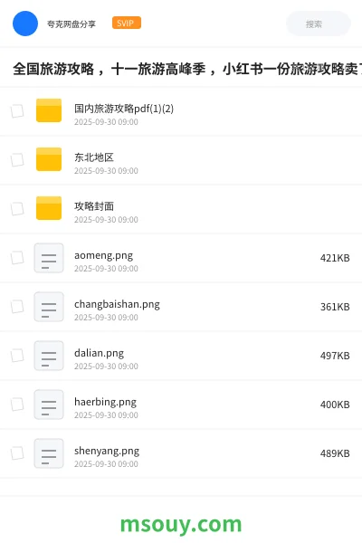 《全国旅游攻略 ,十一旅游高峰季 ,小红书一份旅游攻略卖了1320份》书刊学习资源封面