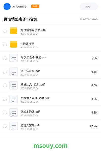 《男性情感电子书合集》书刊学习资源封面
