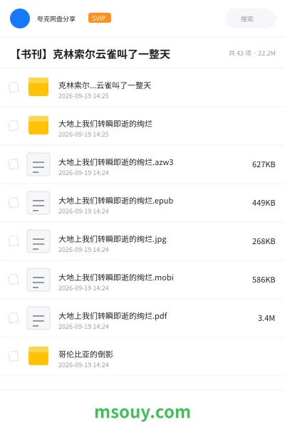 《克林索尔...云雀叫了一整天》书刊学习资源封面