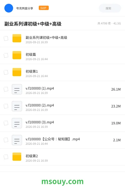 《副业系列课初级+中级+高级》网赚学习资源封面