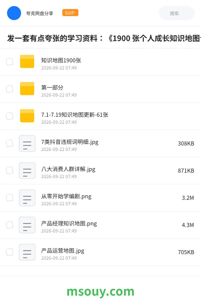 《发一套有点夸张的学习资料:《1900 张个人成长知识地图合集》个人成长、职场技能、情绪管理、思维提升等内容,全整理成了高清思维导图和知识卡片》教程学习资源封面