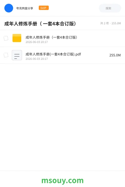 《成年人修炼手册( 一套4本合订版)》书刊网盘|学习资源网盘