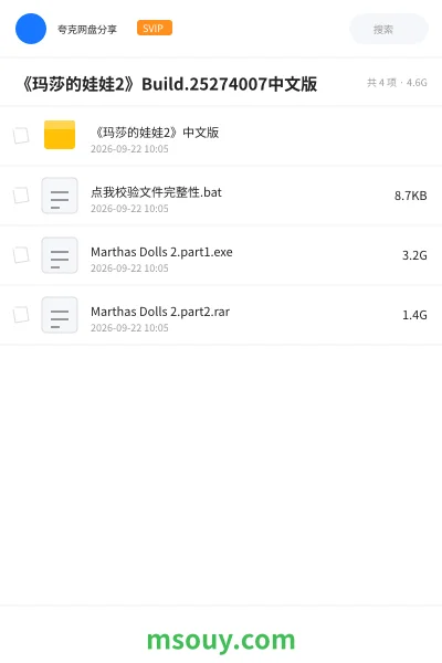 《《玛莎的娃娃2》Build.25274007中文版》游戏网盘|学习资源网盘
