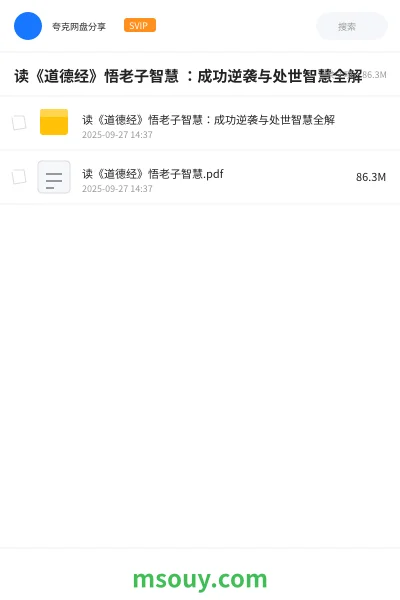 《读《道德经》悟老子智慧 ：成功逆袭与处世智慧全解》书刊网盘｜学习资源网盘