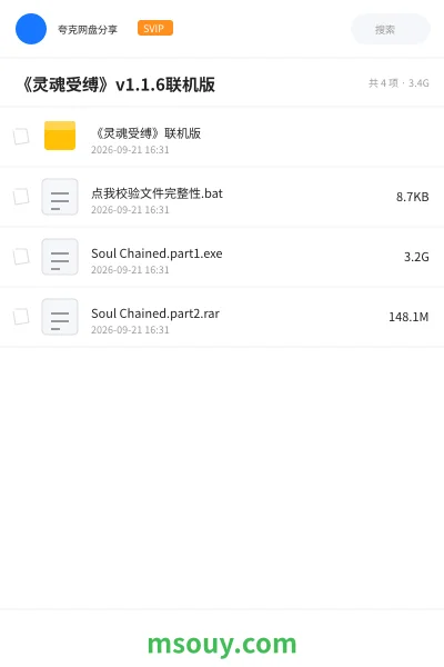 《《灵魂受缚》v1.1.6联机版》游戏网盘|学习资源网盘