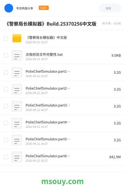 《《警察局长模拟器》Build.25370256中文版》游戏网盘｜学习资源网盘
