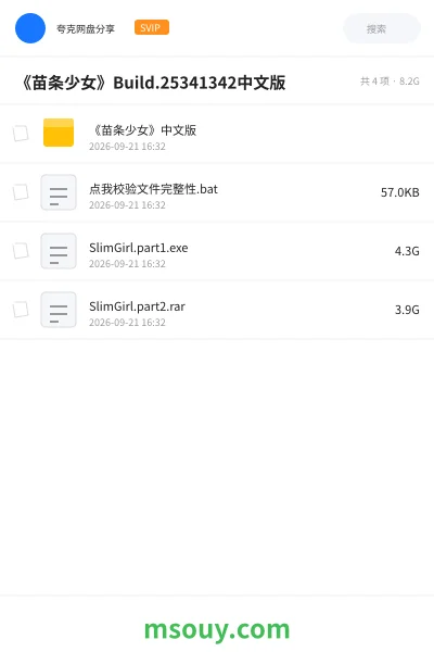 《《苗条少女》Build.25341342中文版》游戏网盘｜学习资源网盘
