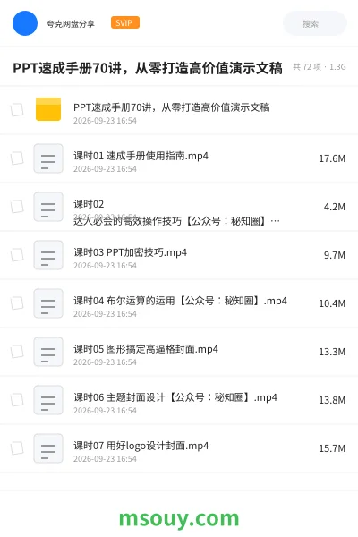 《PPT速成手册70讲,从零打造高价值演示文稿》AIGC学习资源封面