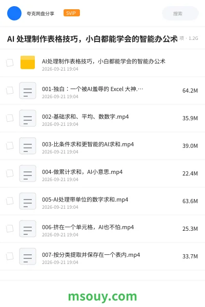 《AI 处理制作表格技巧,小白都能学会的智能办公术》AIGC学习资源封面
