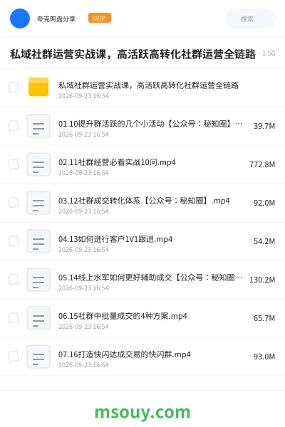 《私域社群运营实战课,高活跃高转化社群运营全链路》教程学习资源封面