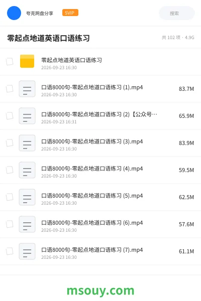 《零起点地道英语口语练习》AIGC网盘｜学习资源网盘
