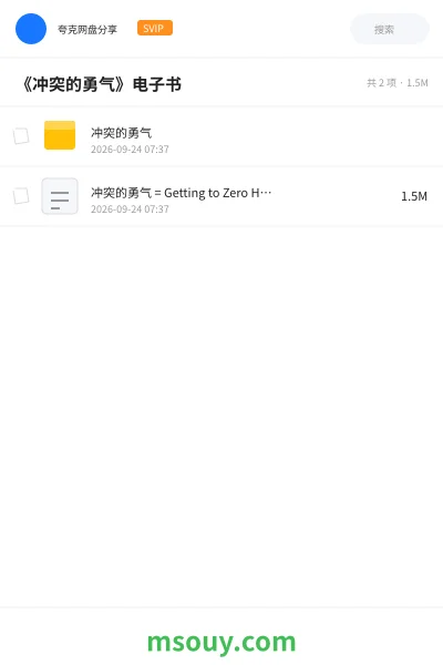 《《冲突的勇气》电子书》书刊网盘｜学习资源网盘