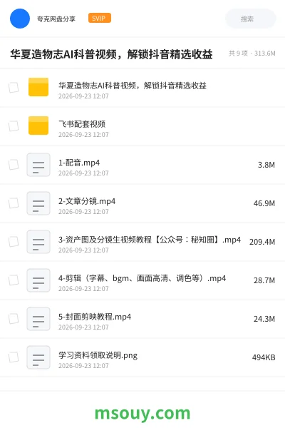 《华夏造物志AI科普视频,解锁抖音精选收益》AIGC学习资源封面