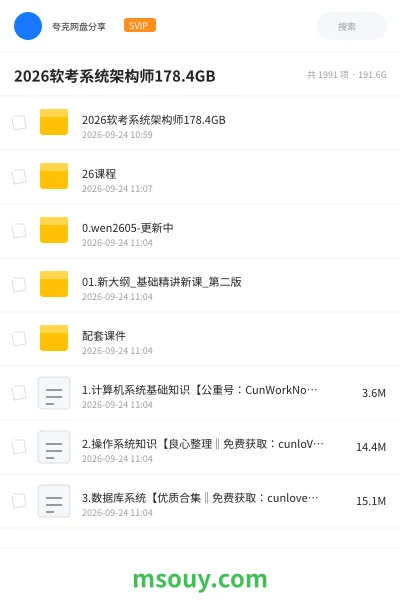 《2026软考系统架构师178.4GB》职业资格学习资源封面