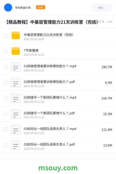 《【精品教程】中基层管理能力21天训练营(完结)》教程学习资源封面
