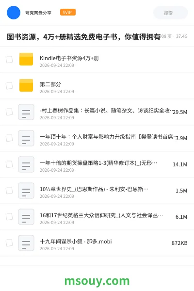 《图书资源,4万+册精选免费电子书,你值得拥有》书刊学习资源封面