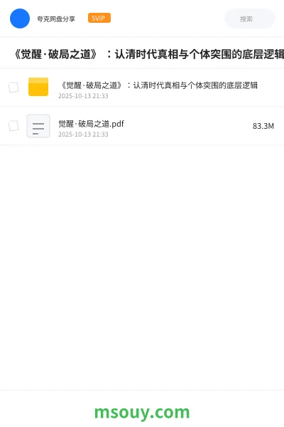 《《觉醒·破局之道》 :认清时代真相与个体突围的底层逻辑》书刊学习资源封面