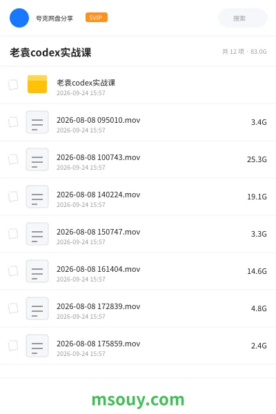 《老袁codex实战课》AIGC学习资源封面