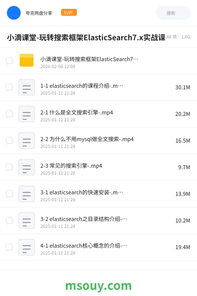 《小滴课堂-玩转搜索框架ElasticSearch7.x实战课》教程学习资源封面