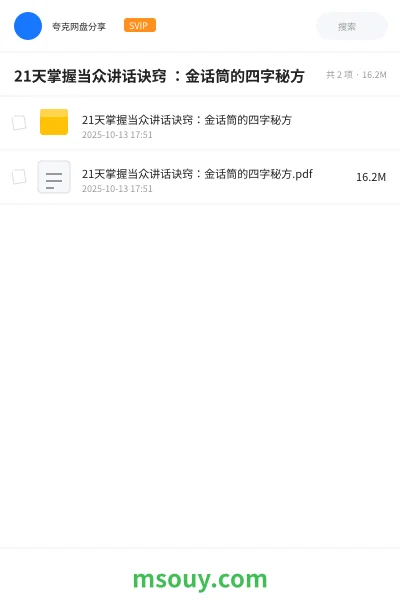 《21天掌握当众讲话诀窍 :金话筒的四字秘方》教程学习资源封面