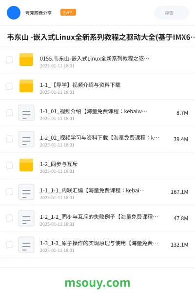 《韦东山 -嵌入式Linux全新系列教程之驱动大全(基于IMX6ULL开发板)》教程学习资源封面