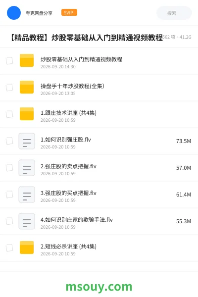 《【精品教程】炒股零基础从入门到精通视频教程》教程学习资源封面