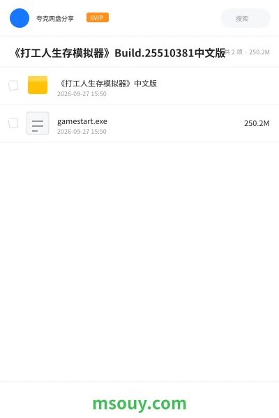 《《打工人生存模拟器》Build.25510381中文版》游戏学习资源封面