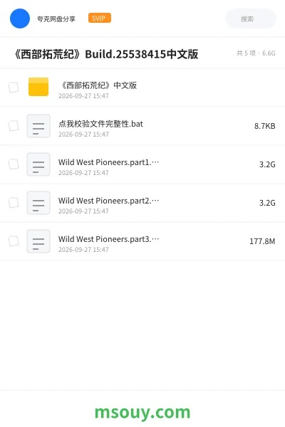 《《西部拓荒纪》Build.25538415中文版》游戏网盘｜学习资源网盘
