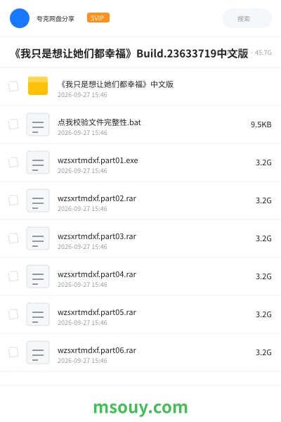 《《我只是想让她们都幸福》Build.23633719中文版》游戏网盘｜学习资源网盘