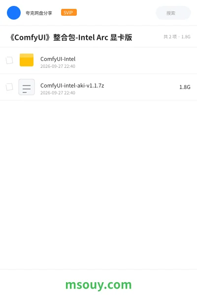《《ComfyUI》整合包-Intel Arc 显卡版》AIGC网盘|学习资源网盘
