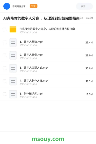 《AI克隆你的数字人分身 ,从理论到实战完整指南》AIGC学习资源封面