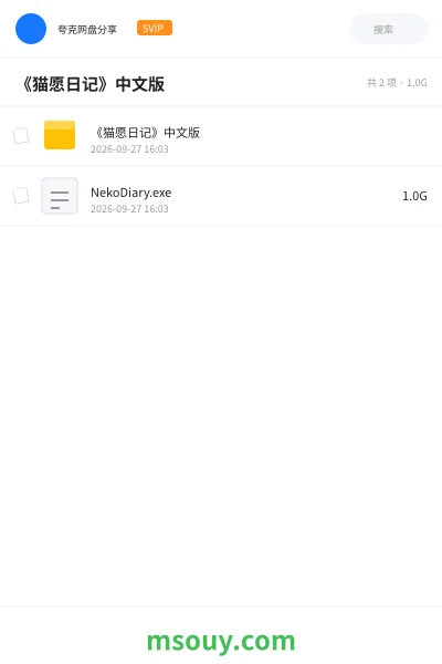 《《猫愿日记》中文版》游戏网盘|学习资源网盘