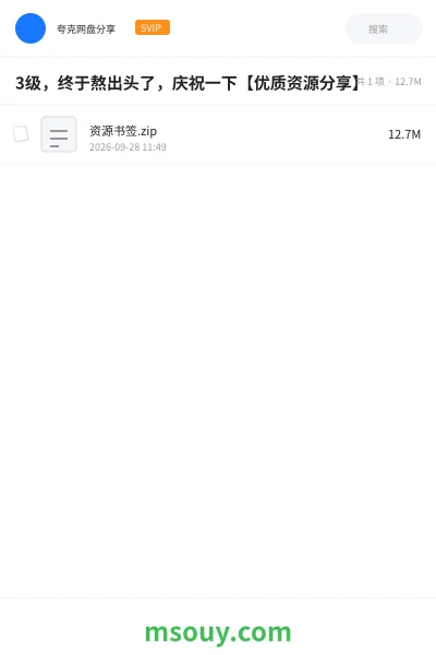 《3级,终于熬出头了,庆祝一下【优质资源分享】》软件学习资源封面