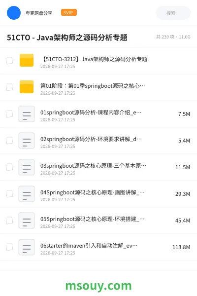 《☕51CTO - Java架构师之源码分析专题》教程学习资源封面