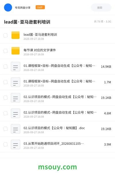 《lead菌·亚马逊套利培训》教程网盘|学习资源网盘