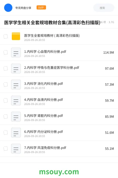 《👨⚕️医学学生相关全套规培教材合集(高清彩色扫描版)》医学学习资源封面