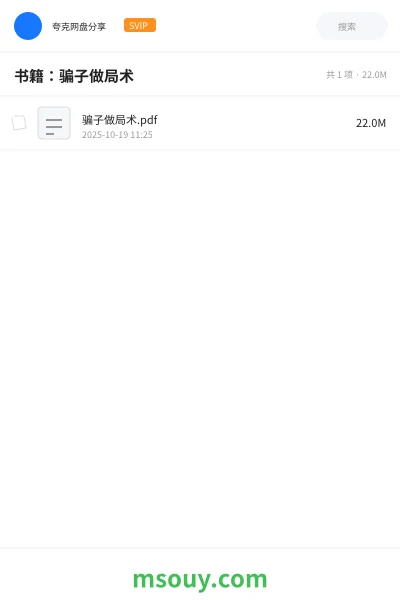 《书籍:骗子做局术》书刊学习资源封面