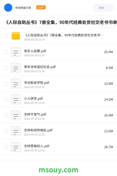 《《人际自助丛书》7册全集,90年代经典处世社交老书书单》书刊学习资源封面
