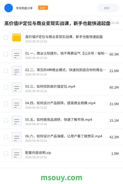 《高价值IP定位与商业变现实战课,新手也能快速起盘》AIGC学习资源封面