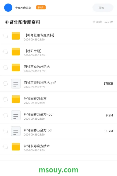 《🌿 补肾壮阳专题资料》医学网盘｜学习资源网盘