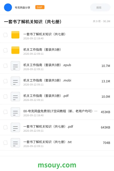《一套书了解机关知识(共七册)》书刊网盘|学习资源网盘