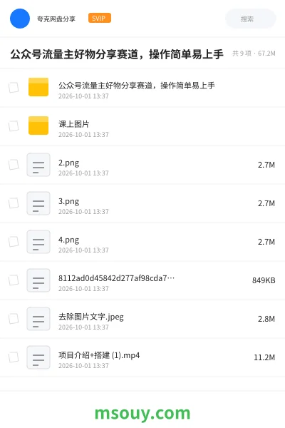 《公众号流量主好物分享赛道,操作简单易上手》AIGC网盘|学习资源网盘