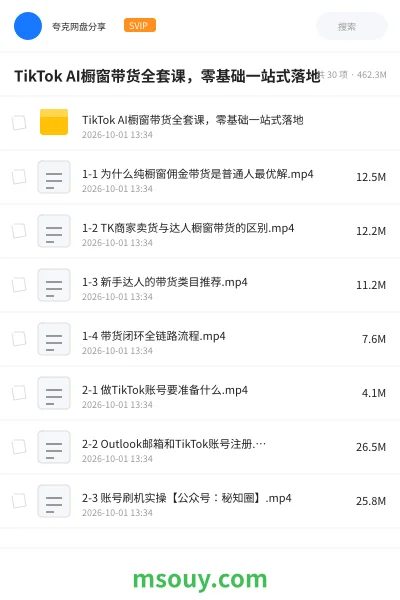 《TikTok AI橱窗带货全套课,零基础一站式落地》AIGC学习资源封面