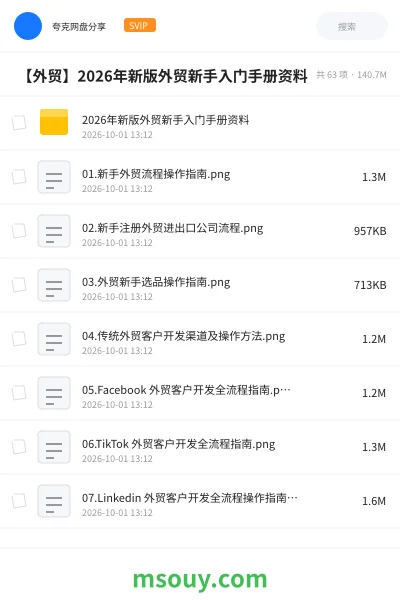 《🚢 【外贸】2026年新版外贸新手入门手册资料》教程学习资源封面