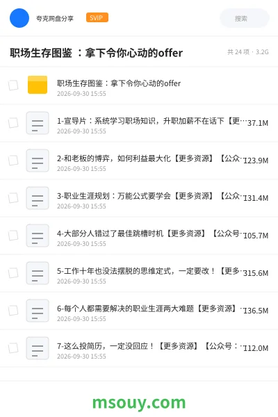 《职场生存图鉴 :拿下令你心动的offer》教程网盘|学习资源网盘